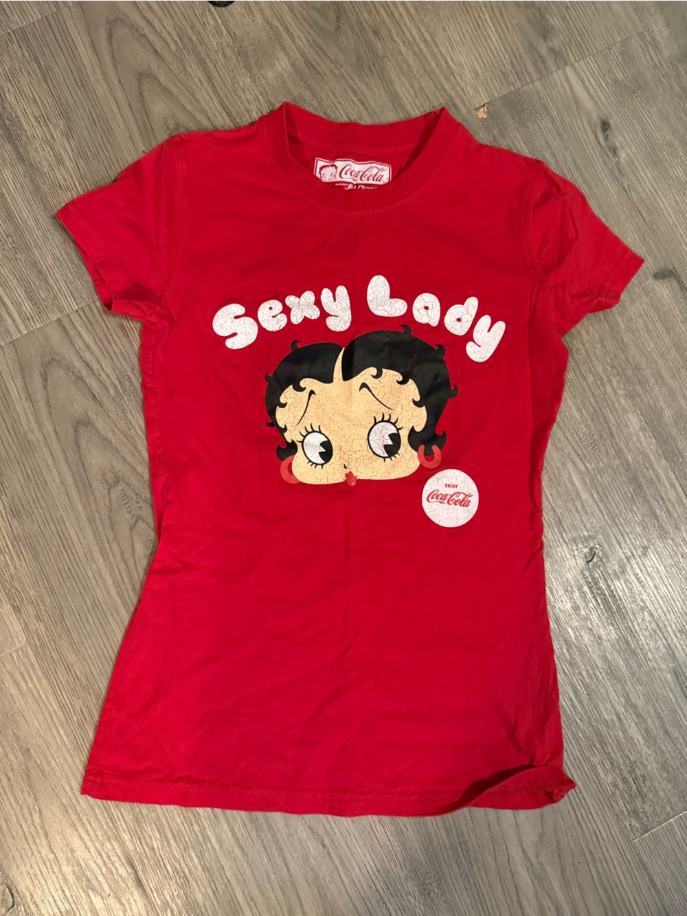 Betty Boop Red Short Sleeve Tee with Graphic